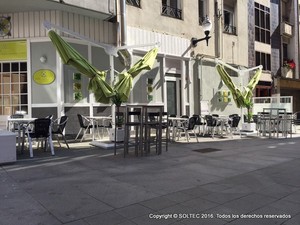 Parasol pie lateral doble