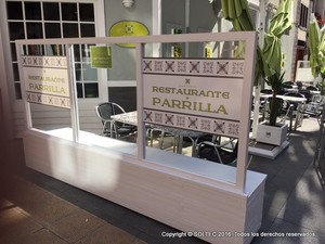 Parasol pie lateral doble