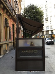 Terraza con toldo a un agua