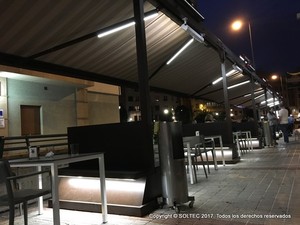 Toldo brazos telescopicos