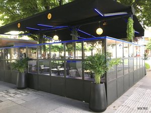 Faldon luminoso. Toldos LED en Asturias