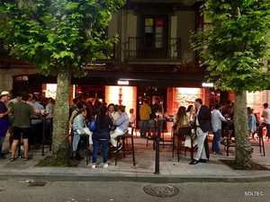 Faldon luminoso. Toldos LED en Asturias