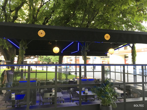 Faldon luminoso. Toldos LED en Asturias