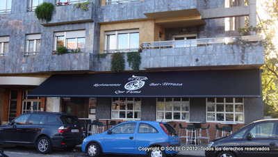 Toldo brazos articulados.- Rte. El Perro que fuma